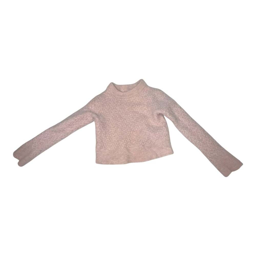 Lululemon Alpaca Wool Blend Cropped Crewneck Sweater Size S Pink